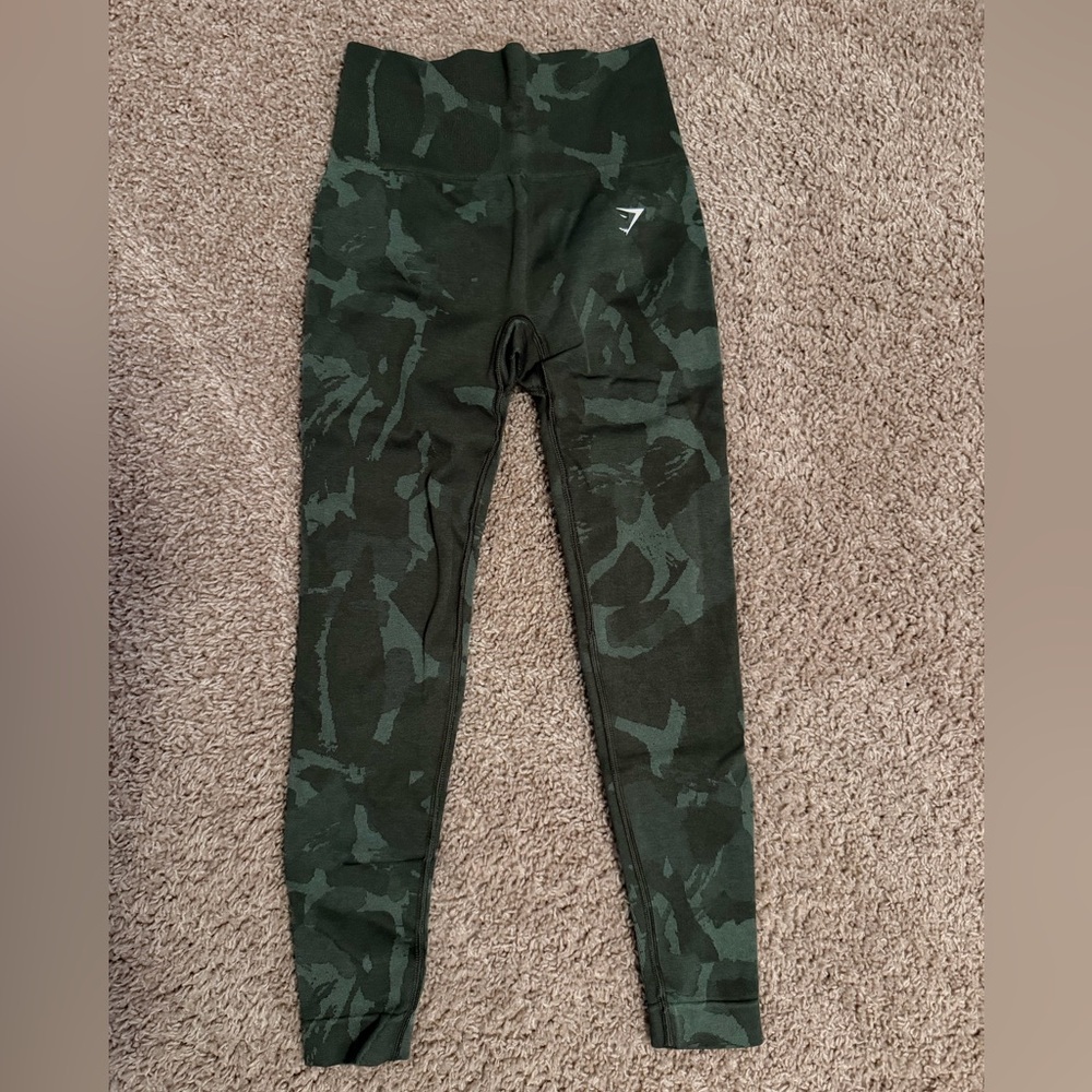 Gymshark Adapt Camo Seamless Leggings - XS - Green